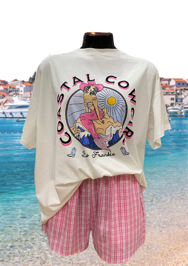 By Frankie Coastal Cowgirl Mermaid Oversized Tee Shirt