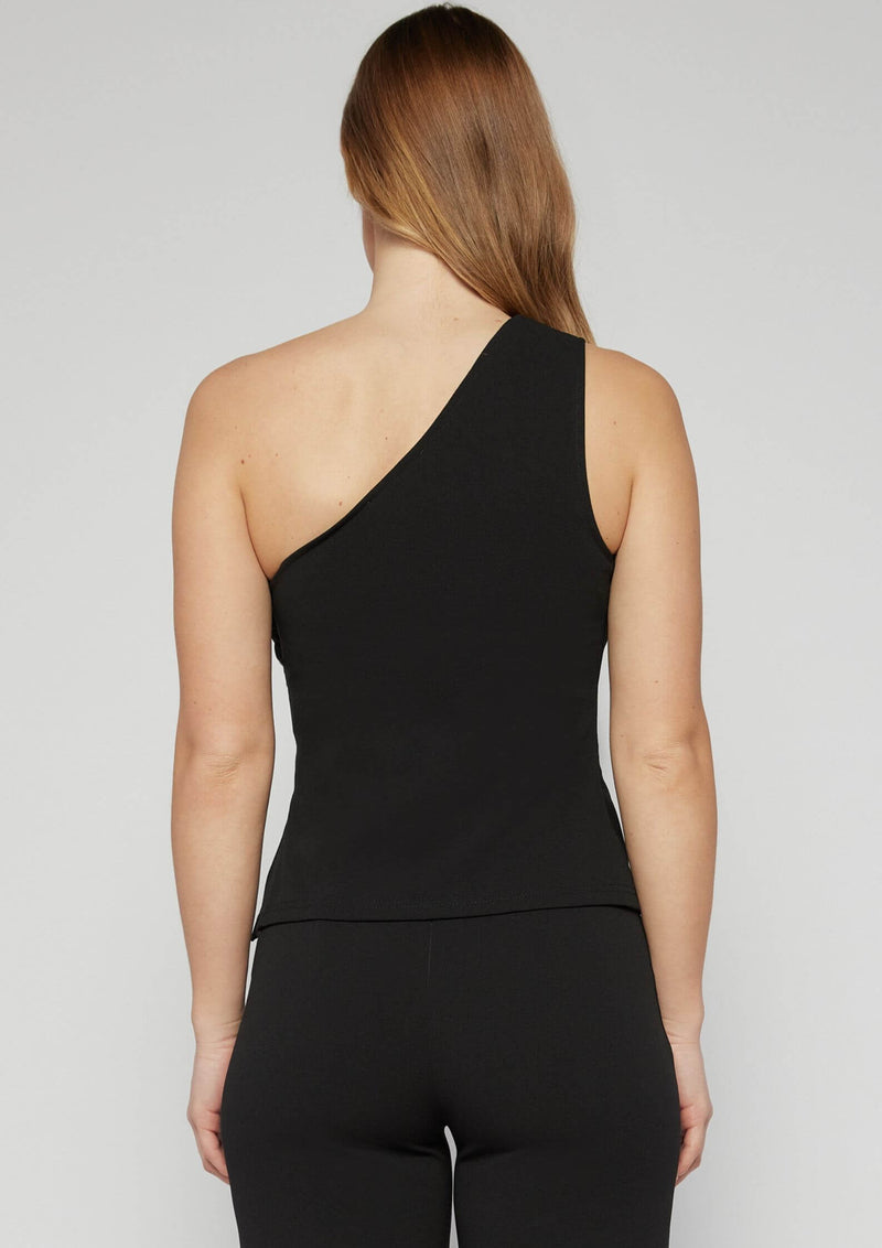 Cesi One Shoulder Top in Black