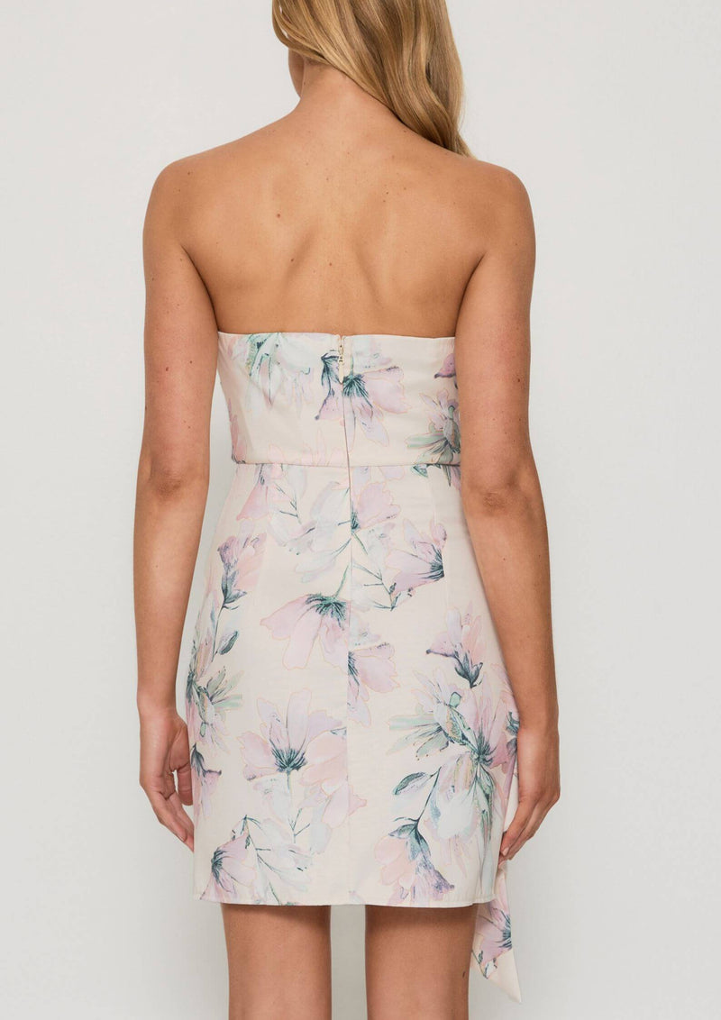 Petal Strapless Dress with Optional Straps in Blush