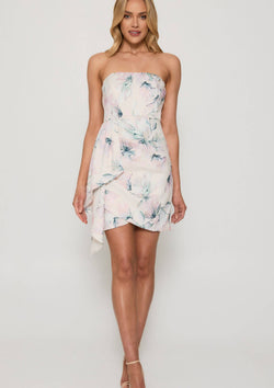 Petal Strapless Dress with Optional Straps in Blush