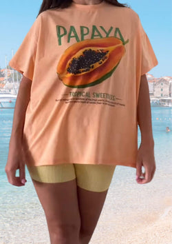 Tropical Tee Shirt In Peach